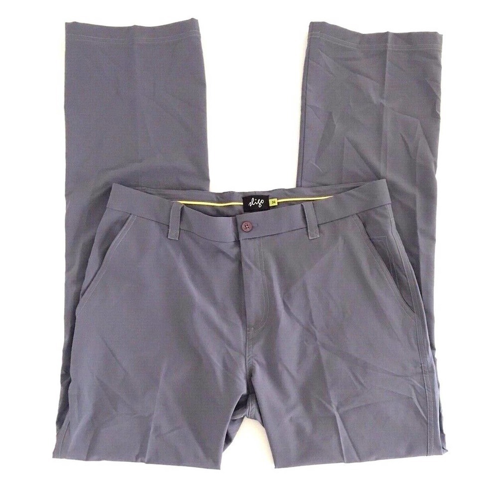 Sligo | Casual Golf Trouser Mens Size 34 Gray Straight Leg Stretch